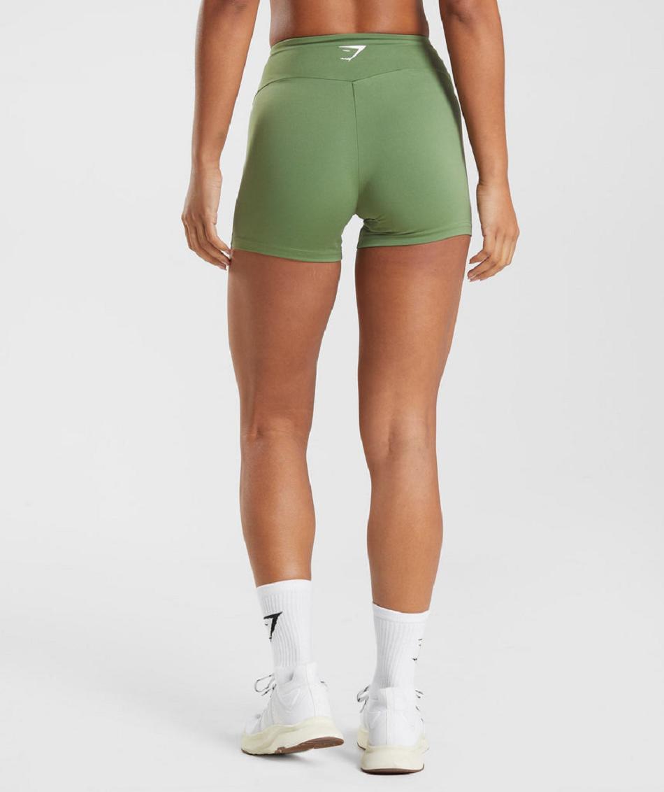 Pantalones Cortos Gymshark Entrenamiento Tight Mujer Verde | CO 2649LIS
